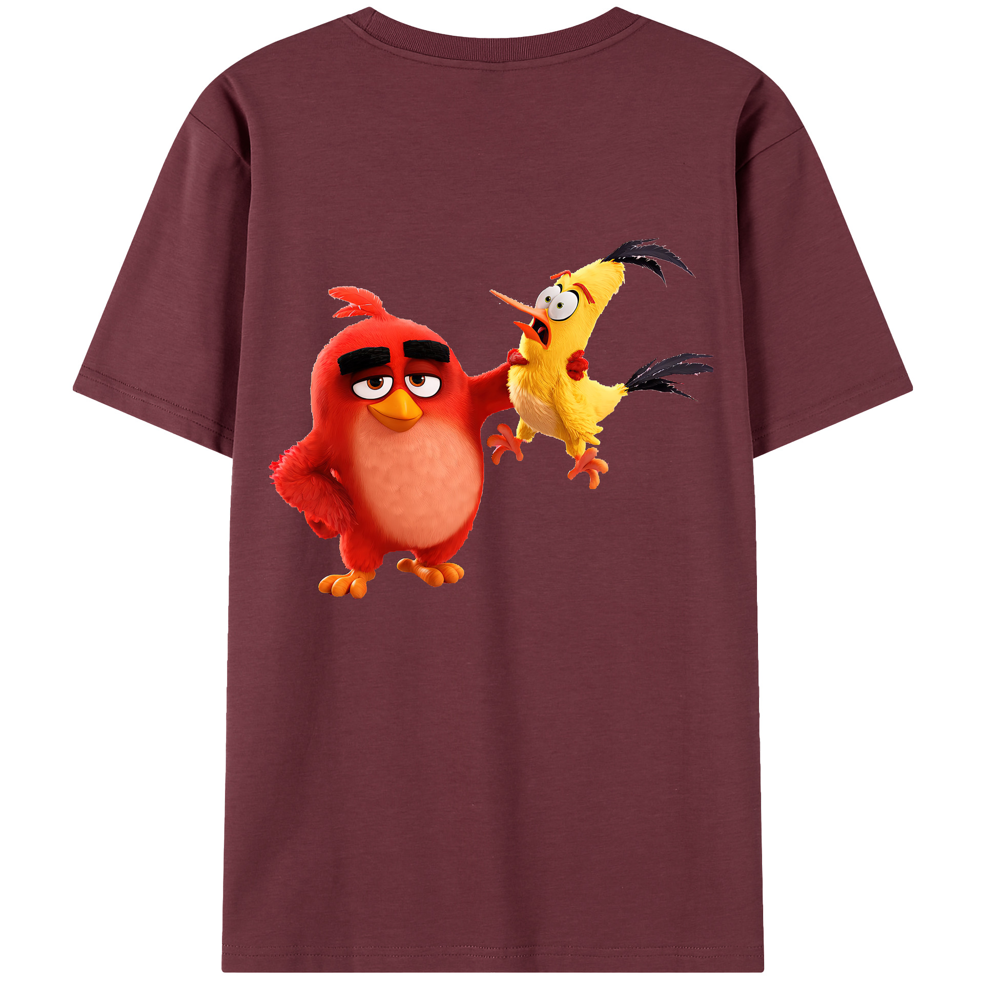 （画像用） Angry Birds アングリーバード 綿100％半袖Tシャツ（背面プリント）
